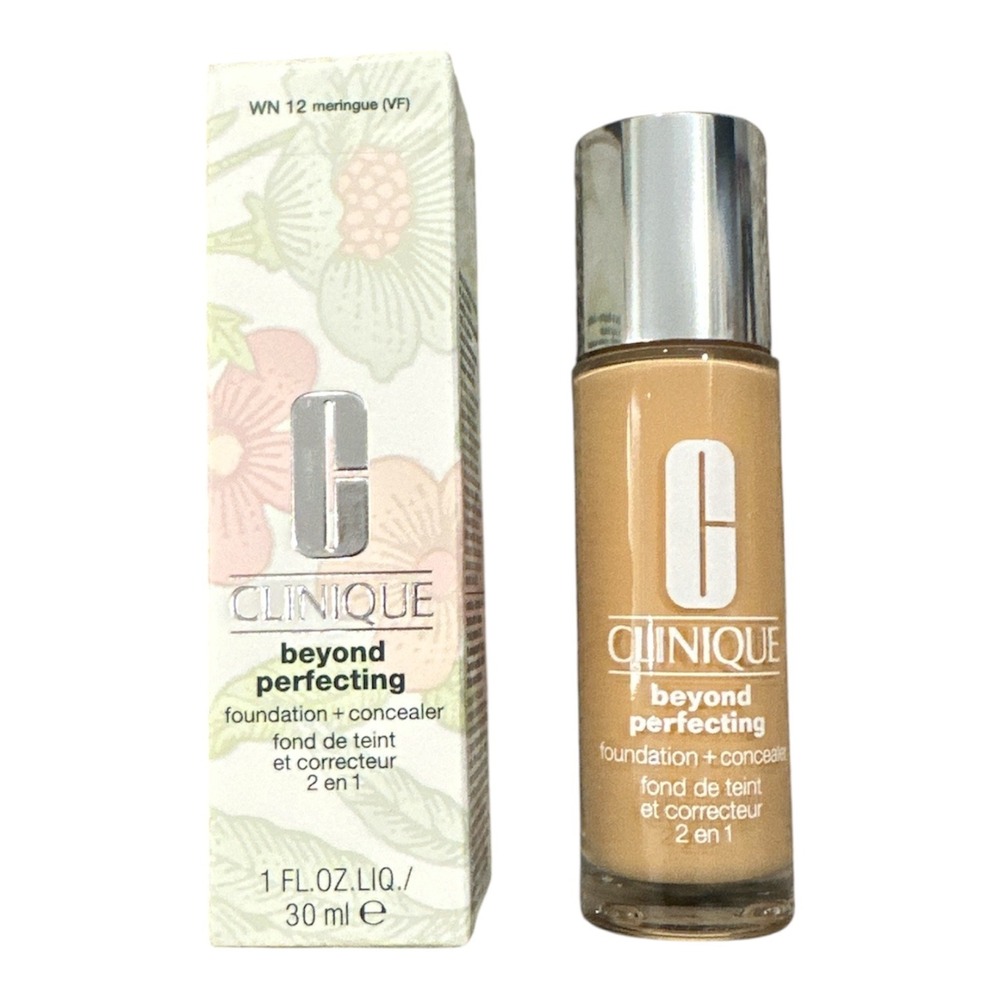 Clinique Beyond Perfecting Foundation Concealer WN 12 Meringue VF 1oz New in Box